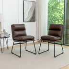 Roundhill Furniture Milos Upholstered Dining Chairs, Set of 2 - N/A