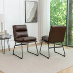 Roundhill Furniture Milos Upholstered Dining Chairs, Set of 2 - N/A