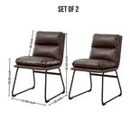 Roundhill Furniture Milos Upholstered Dining Chairs, Set of 2 - N/A