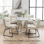 Roundhill Furniture Milos Upholstered Dining Chairs, Set of 2 - N/A