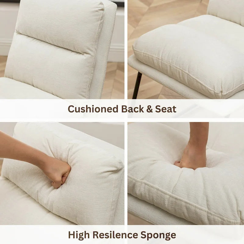 Roundhill Furniture Milos Upholstered Dining Chairs, Set of 2 - N/A