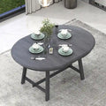 Retro Wood Dining Table Round Extendable Dining Table for Dining Room
