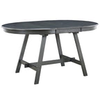 Retro Wood Dining Table Round Extendable Dining Table for Dining Room