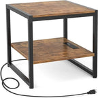 End Table with Charging Station - 20D x 20W x 20.7H