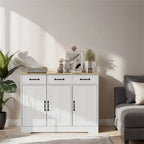 Farmhouse Buffet Cabinet Storage Sideboard with 3 Drawers and 3 Doors