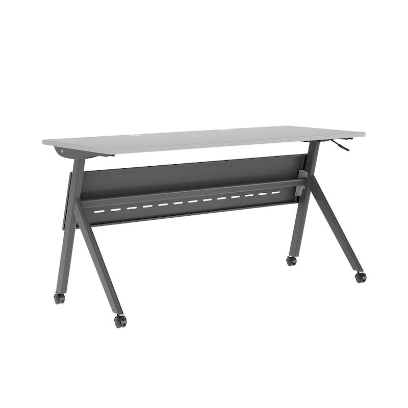 Commercial Nesting Flip Training Table with Steel Frame and Y-Legs - 23.5W x 60D x 30H