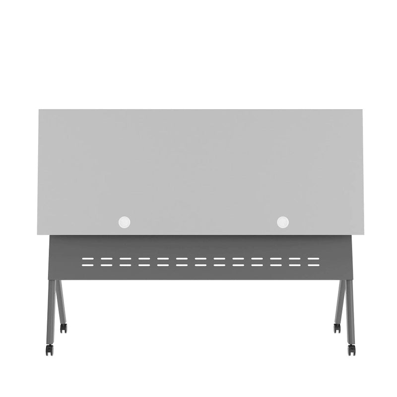 Commercial Nesting Flip Training Table with Steel Frame and Y-Legs - 23.5W x 60D x 30H
