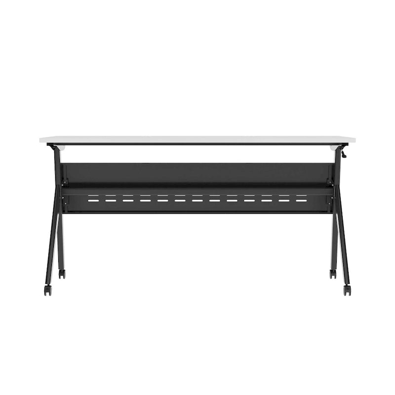 Commercial Nesting Flip Training Table with Steel Frame and Y-Legs - 23.5W x 60D x 30H