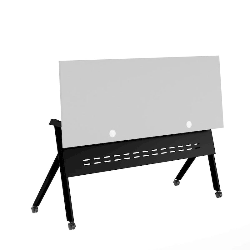 Commercial Nesting Flip Training Table with Steel Frame and Y-Legs - 23.5W x 60D x 30H