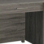 Wim 60 Inch 4 Drawer Lift Top Office Desk, 2 Pull Out Trays, Weathered Gray