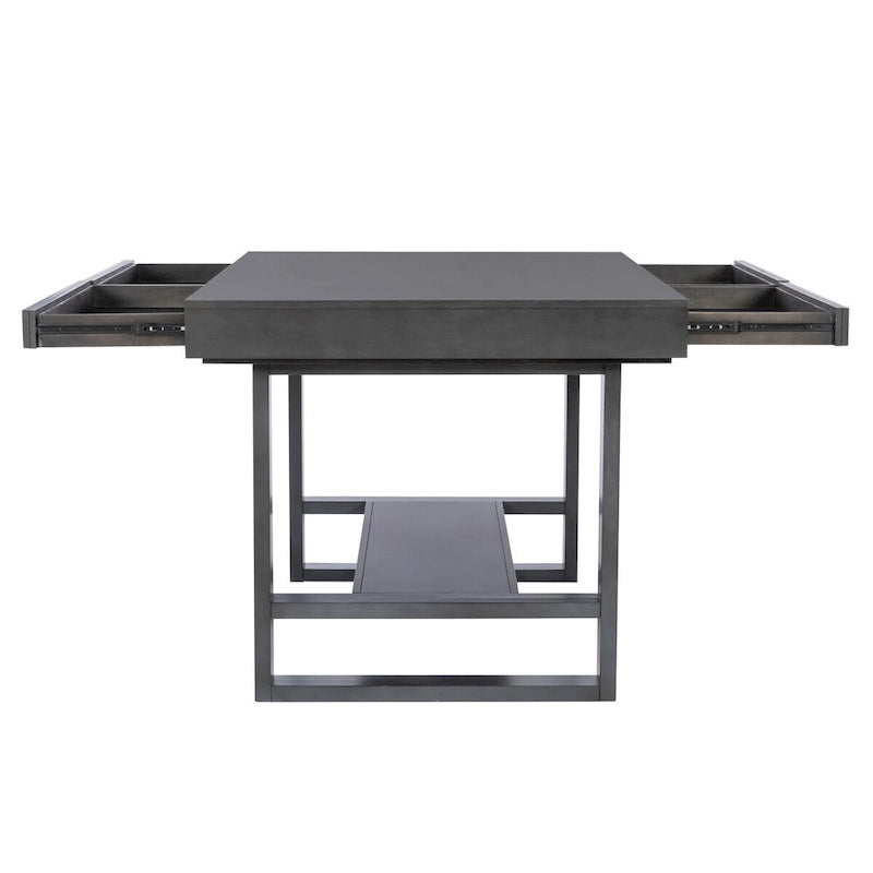 Wilson Grey Wooden Counter Height Dining Table with Storage