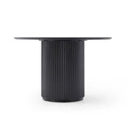 Black Round Dining Table,MDF handcraft Pedestal Dining Room Table