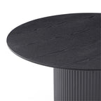 Black Round Dining Table,MDF handcraft Pedestal Dining Room Table