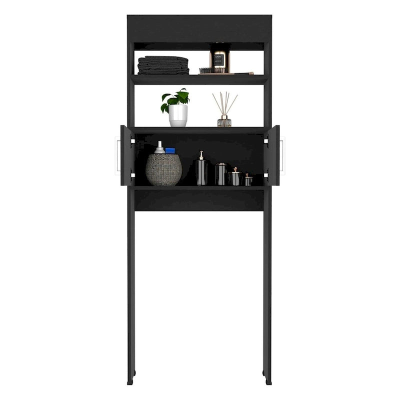 Madrid Over The Toilet Storage Cabinet Organizer With Doors and Shelves