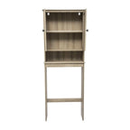Brown Farmhouse Over the Toilet Cabinet Storage Organizer with 2 Shelves