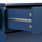 53.2in Rolling Kitchen Island with Drop Leaf with Spice Rack 2 Drawers