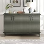 Sideboard with 4 Door Large Storage Buffet with Adjustable Shelves and Metal Handles for Kitchen, Living Room, Dining Room
