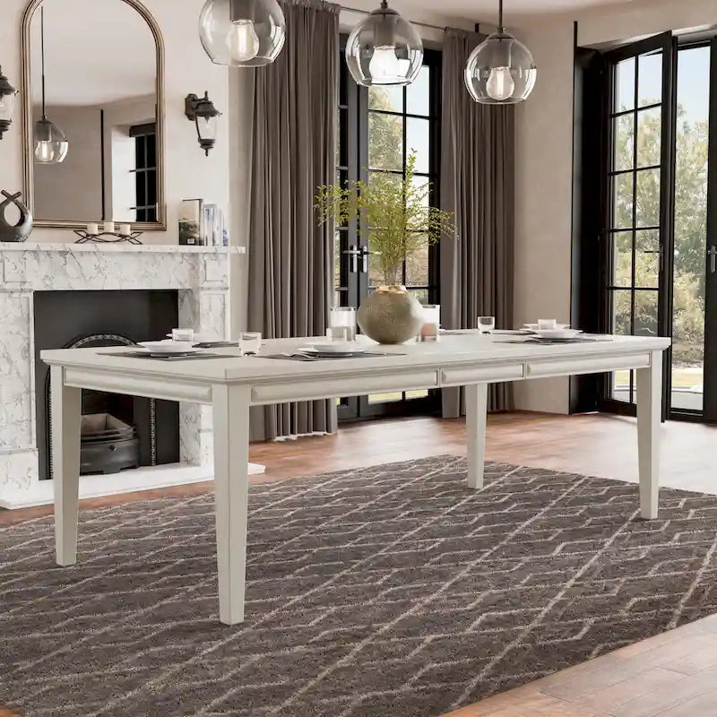 Furniture of America Chase Modern 90-inch Wood Extendable Dining Table with 18-inch Leaf