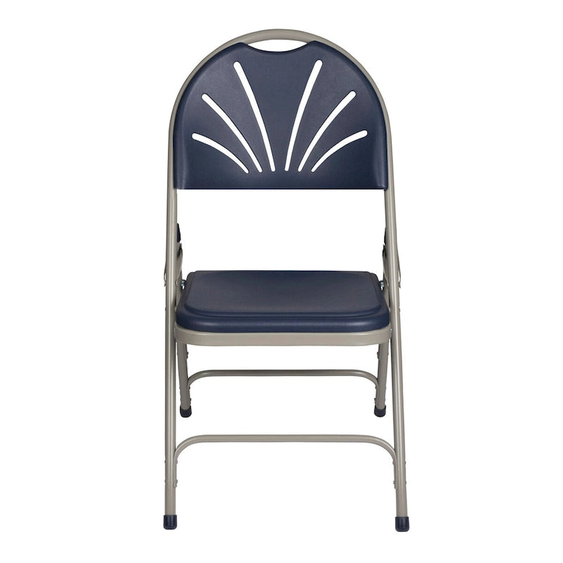 Lusitano Collection Fan Back Folding Chair, Pack of 4
