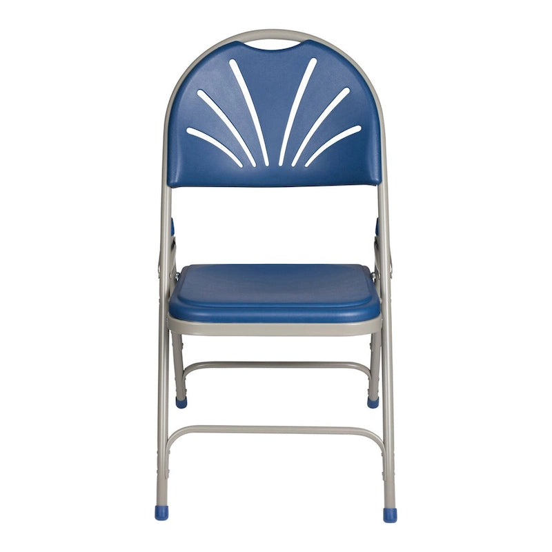 Lusitano Collection Fan Back Folding Chair, Pack of 4