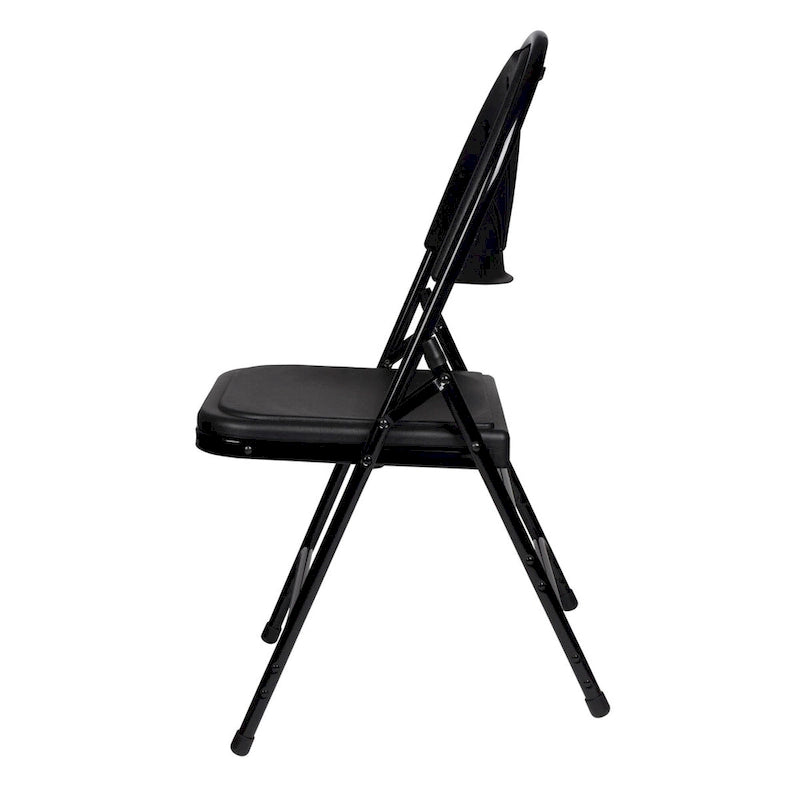Lusitano Collection Fan Back Folding Chair, Pack of 4