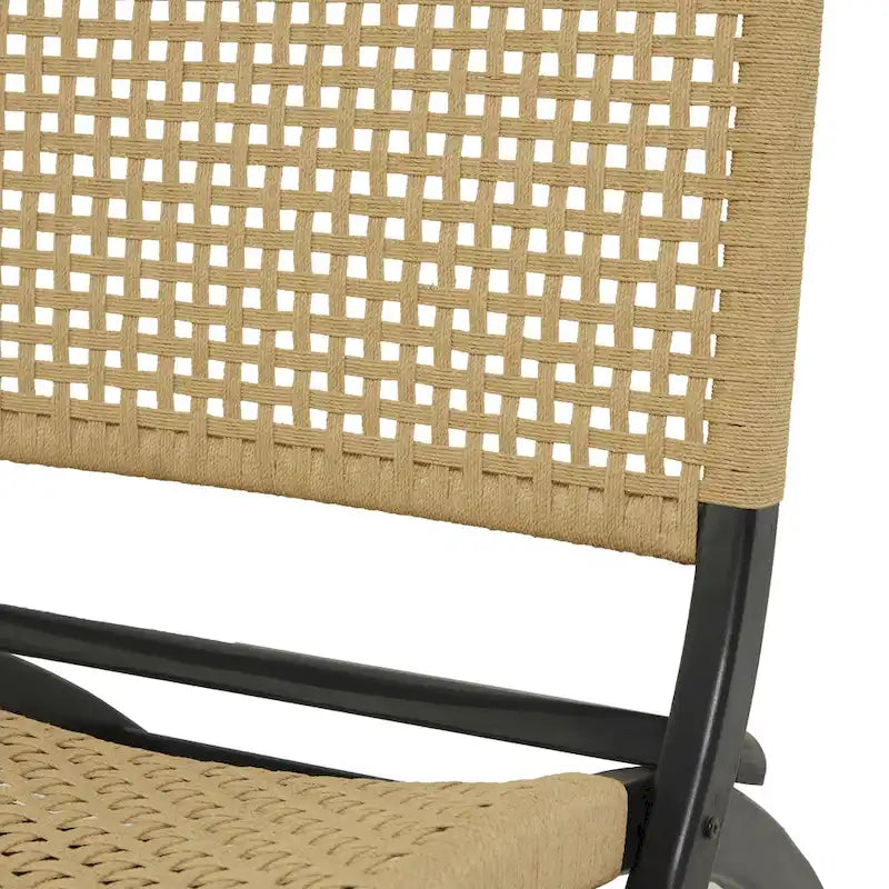 Wood Handmade Woven Living Room Accent Chair - Brown or Black - Roche River Decor