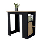 Arial Kitchen island in melamine,black/natural Oak