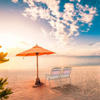 Folding High-backed Lightweight Beach Chair with Hard Armrest - 19*17*29 in.