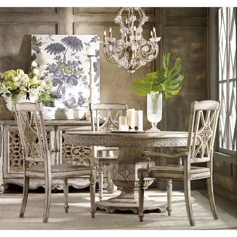 Hooker Furniture Chatelet 54 Round Vintage Luxury Farmhouse Dining