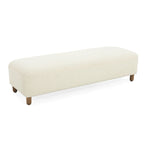 Modern Boucle Ottoman Bench for 2 People