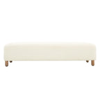 Modern Boucle Ottoman Bench for 2 People