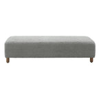 Modern Boucle Ottoman Bench for 2 People