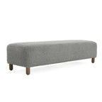 Modern Boucle Ottoman Bench for 2 People
