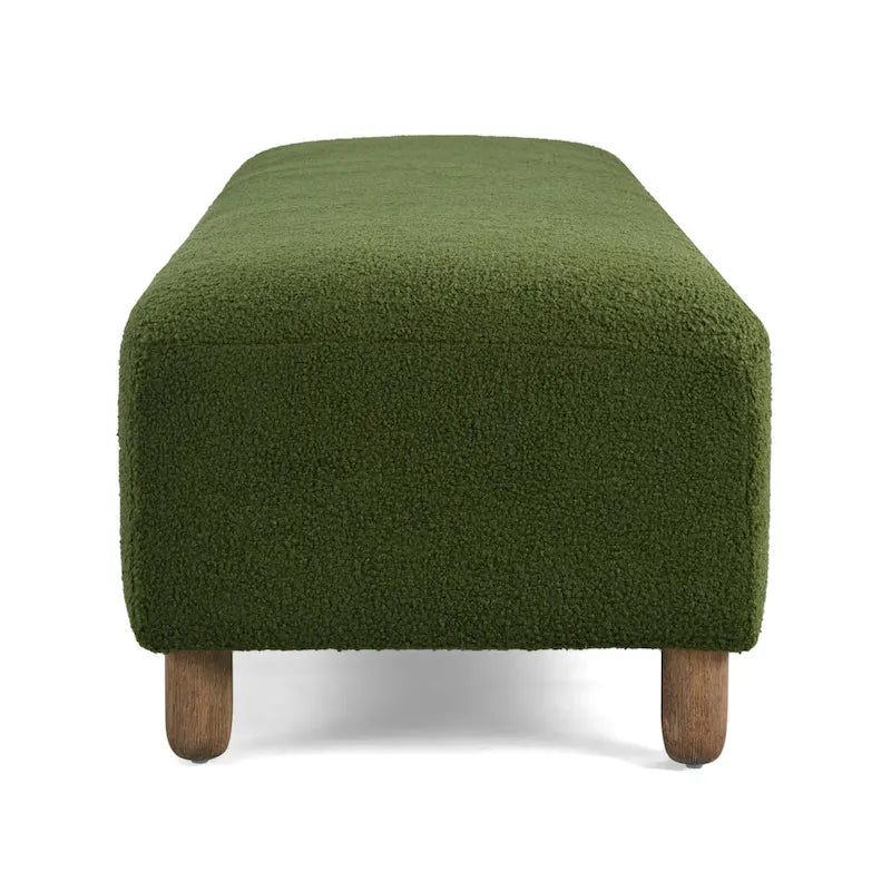 Modern Boucle Ottoman Bench for 2 People