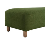 Modern Boucle Ottoman Bench for 2 People