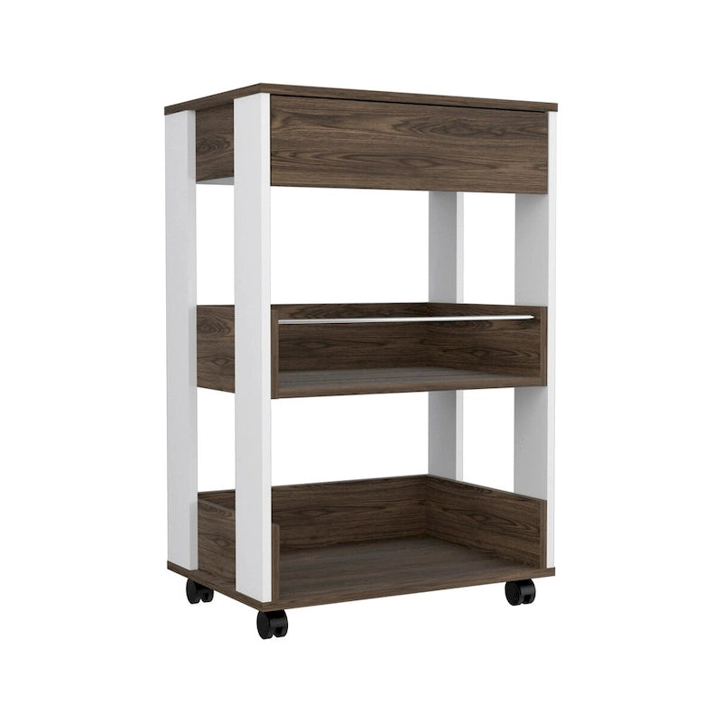 Verona 2-Tier Shelf and drawer kitchen cart