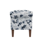 Floral Traditional Storage Bench Ottoman with Rolled Arms