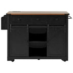 Farmhouse Kitchen Island with Power Outlet
