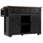 Farmhouse Kitchen Island with Power Outlet