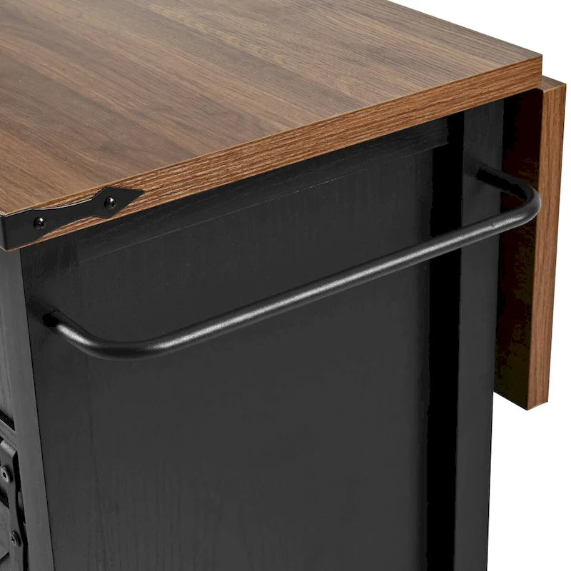 Farmhouse Kitchen Island with Power Outlet