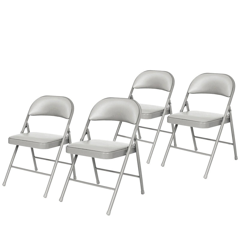 Bernadine Basics Collection Vinyl Folding Chair, Pack of 4