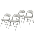 Bernadine Basics Collection Vinyl Folding Chair, Pack of 4