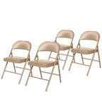 Bernadine Basics Collection Vinyl Folding Chair, Pack of 4