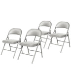 Bernadine Basics Collection Vinyl Folding Chair, Pack of 4
