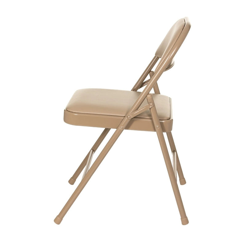 Bernadine Basics Collection Vinyl Folding Chair, Pack of 4