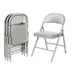 Bernadine Basics Collection Vinyl Folding Chair, Pack of 4