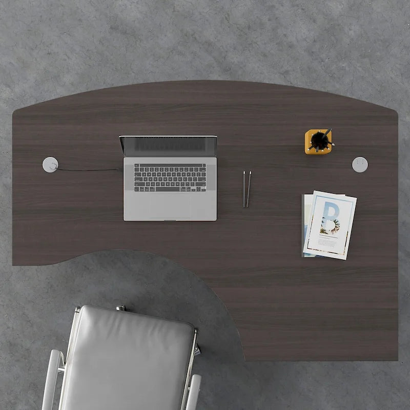 Studio C 60W Right Handed L-Bow Desk Shell by Bush Business Furniture