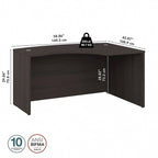 Studio C 60W Right Handed L-Bow Desk Shell by Bush Business Furniture