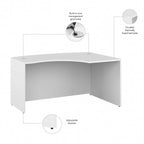 Studio C 60W Right Handed L-Bow Desk Shell by Bush Business Furniture