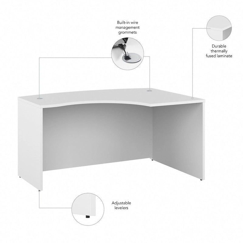Studio C 60W Right Handed L-Bow Desk Shell by Bush Business Furniture